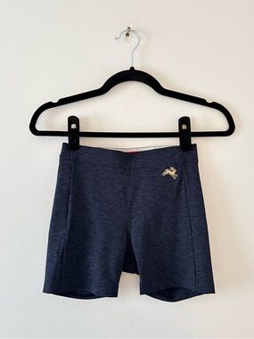 Tracksmith Navy Athletic Shorts with Gold Logo